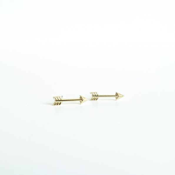 gold plated arrows earring studs