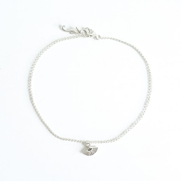 summer anklet with seahorse sterling silver