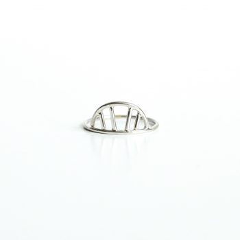 abstract sunrise sterling silver ring