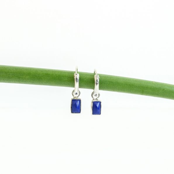 Lapis Lazuli rectangle earring