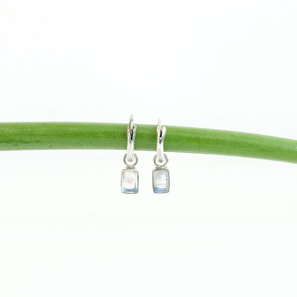 Rainbow moonstone earring rectangle