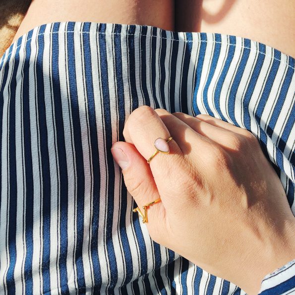 PINK OPAL HAND MODEL RINGS