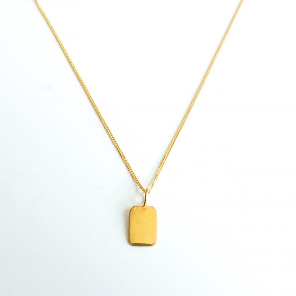 Rectangle pendant gold