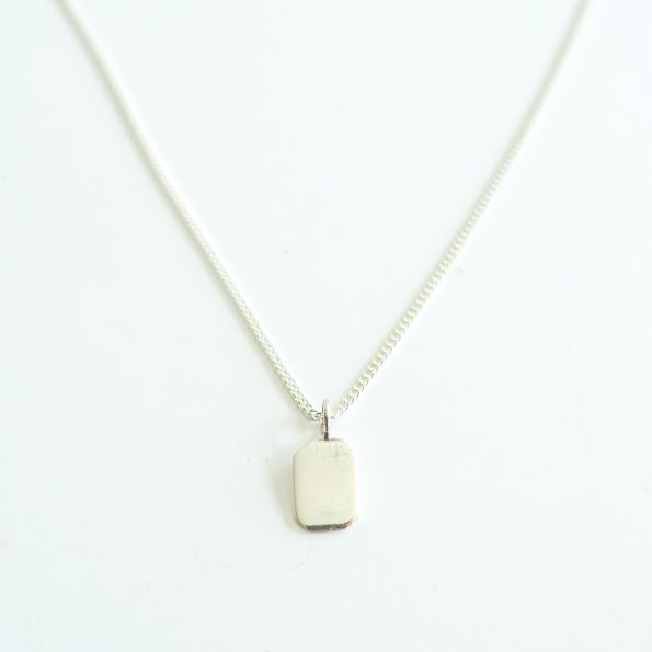 Rectangle pendant silver