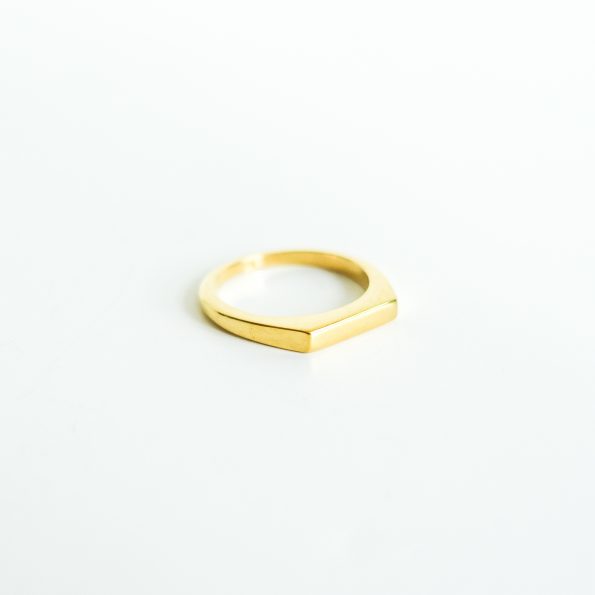 Signet bar small gold