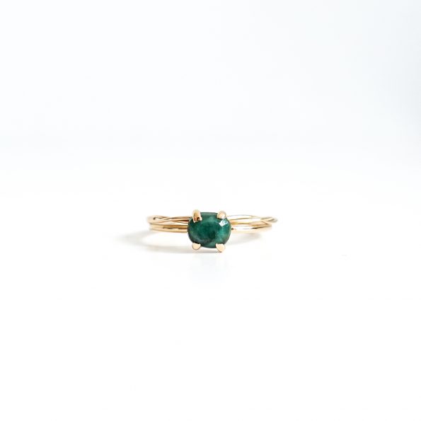 emerald stack twist 18k gold plated sterling silver