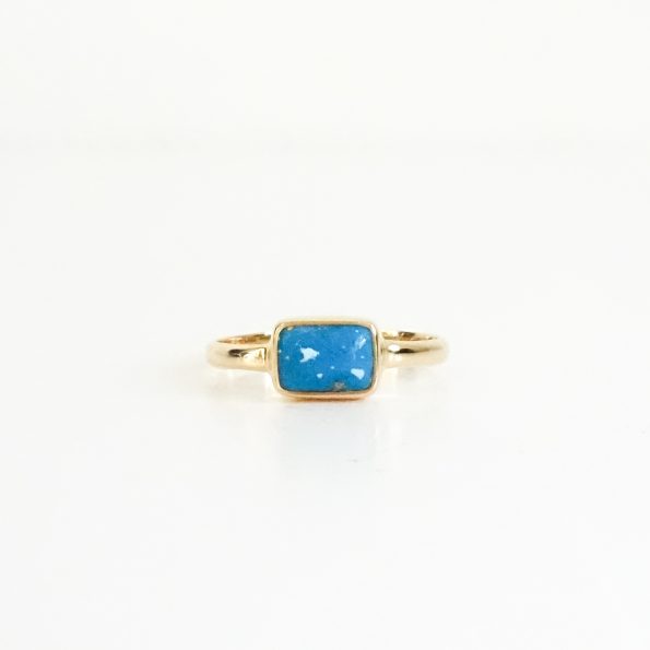 turquoise gold ring 18k