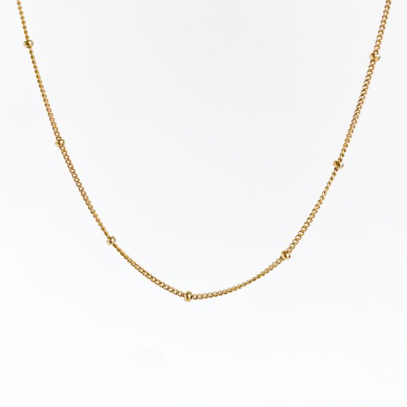 ball chain gold plated necklace